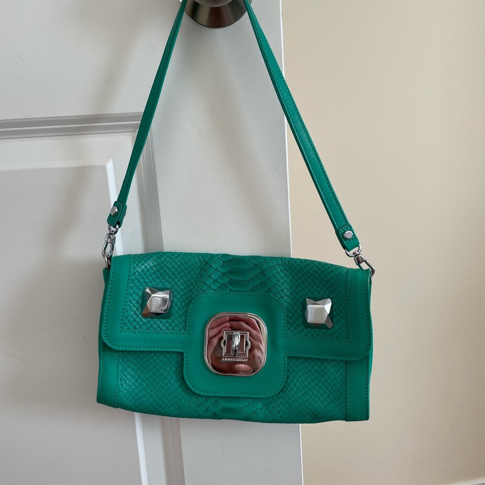 Long Champ emerald green purse